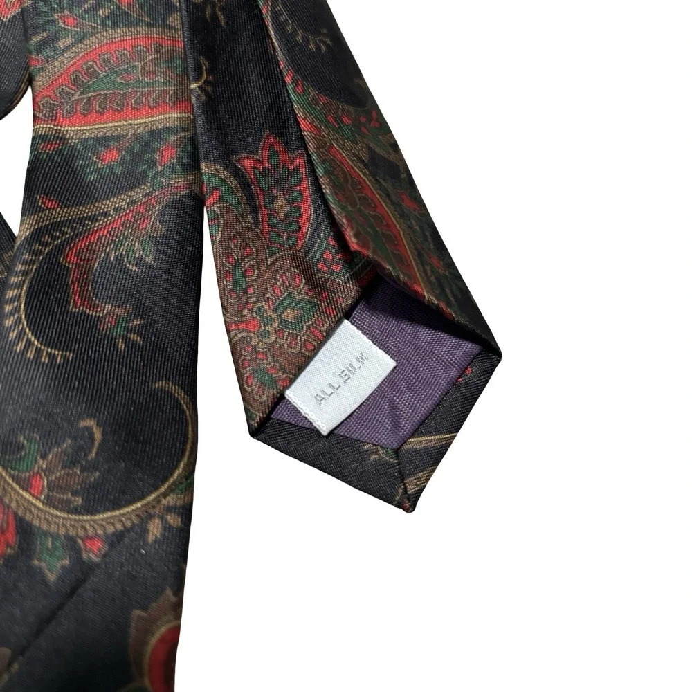Pierre Cardin Men's All Silk Tie Geometric Paisley Print 3 3/4